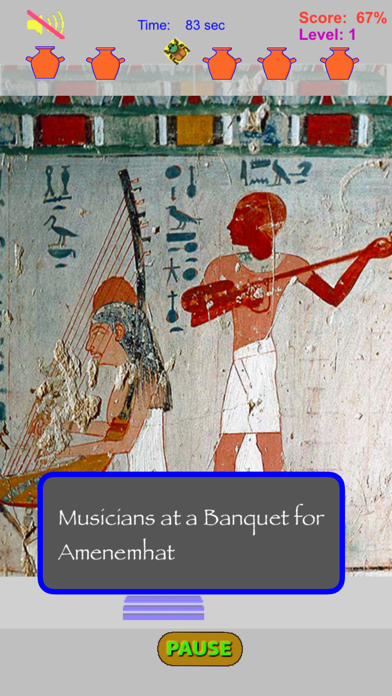 Egypt Art Breakout Puzzle Game Screenshot