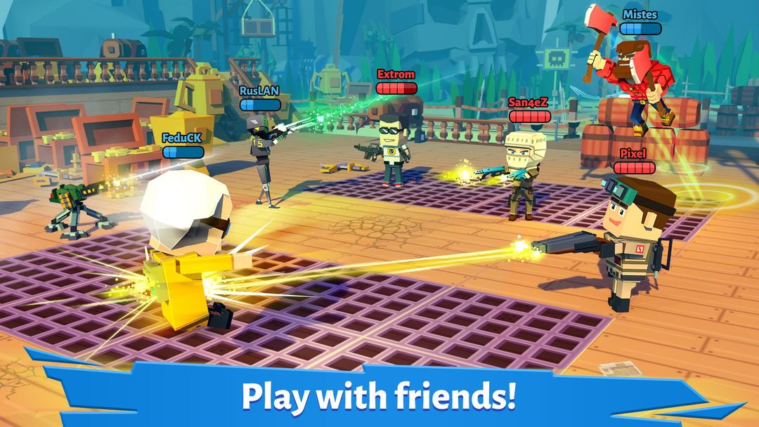 Pixel Arena Online: PvP Multiplayer Blocky Shooter 게임 스크린 샷