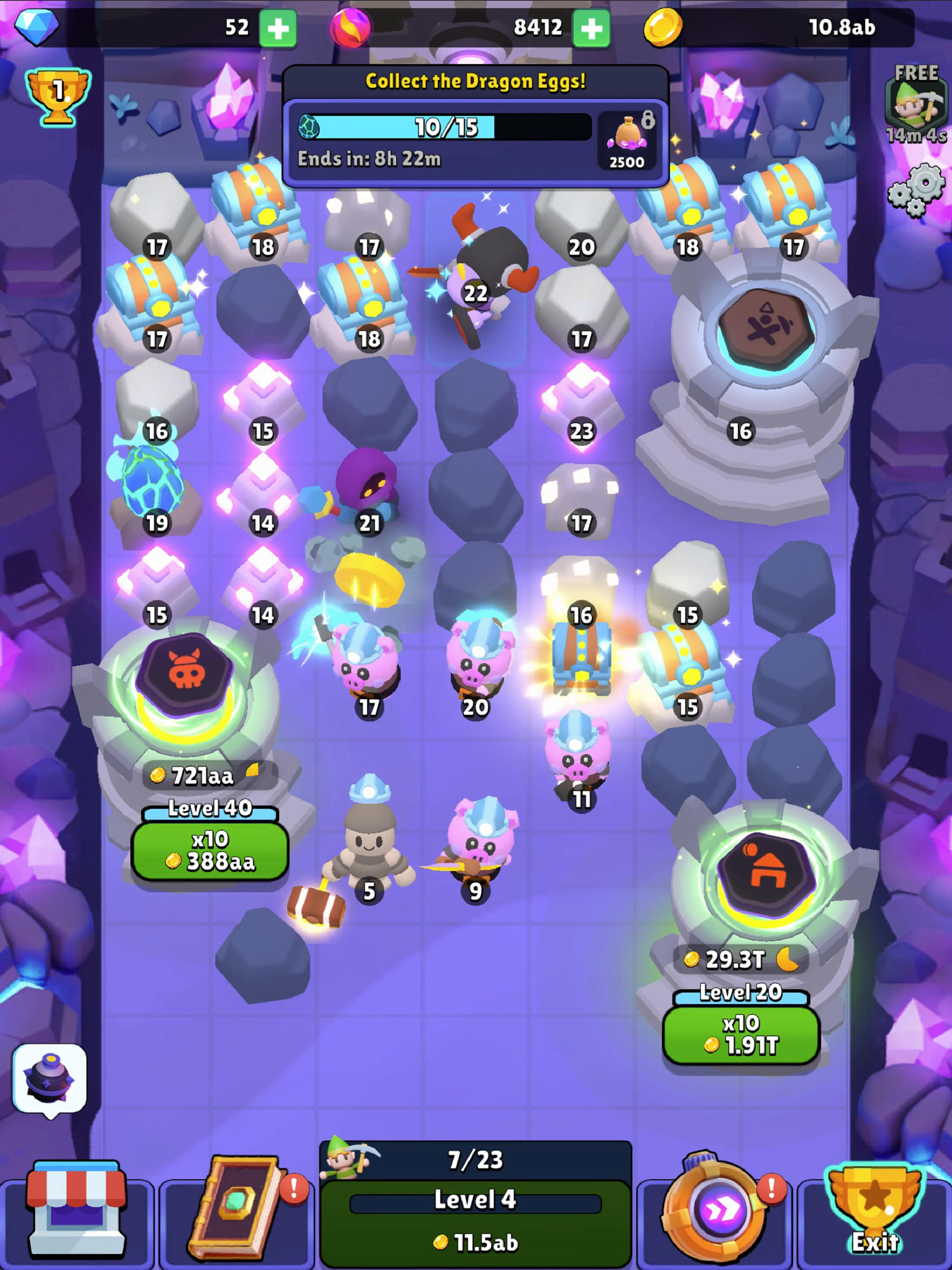 Gold and Heroes - Idle Dig Game Screenshot