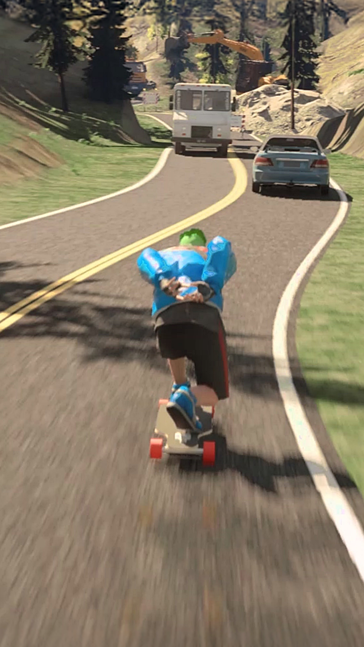 Downhill Racer Game Screenshot