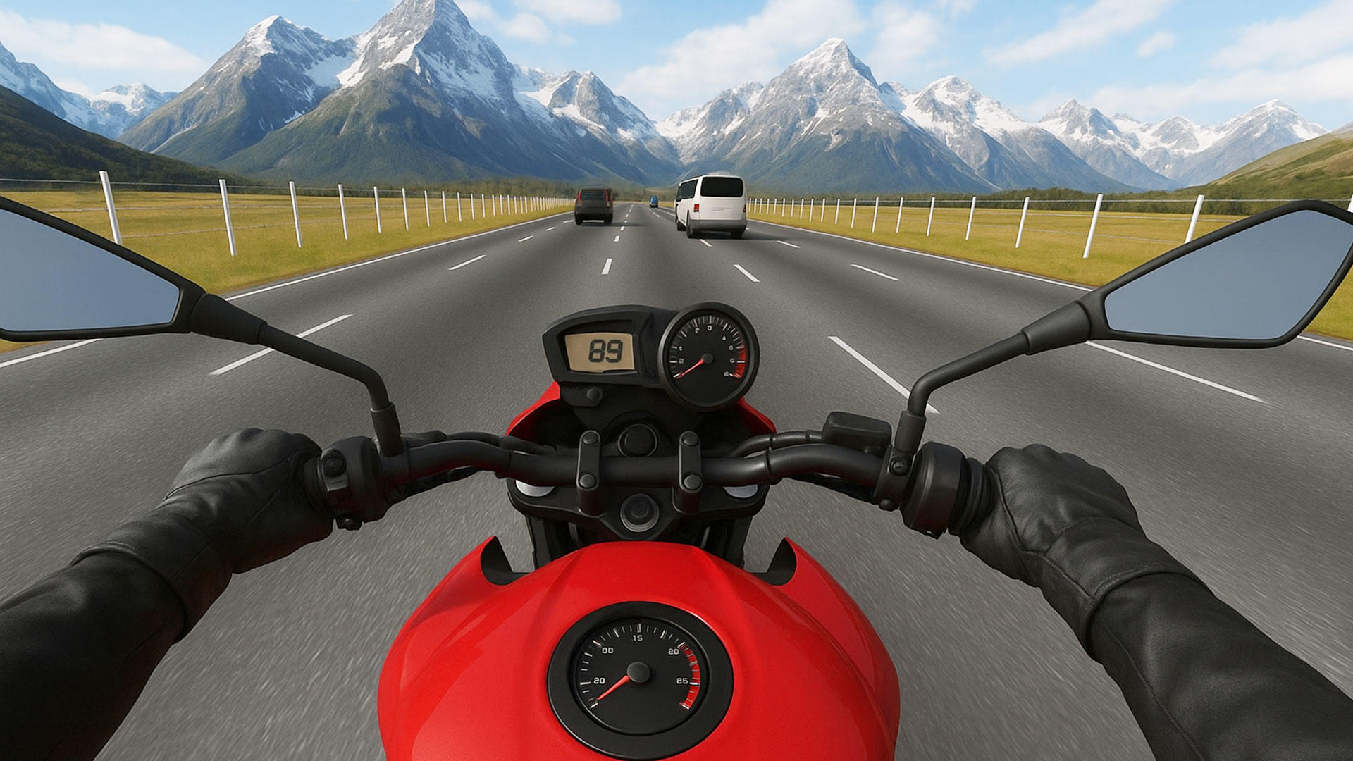 Captura de Tela do Jogo Wheelie Moto Stunt Racing Game