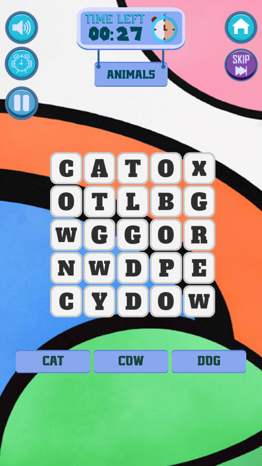 Скриншот игры Word Wall Hidden Word