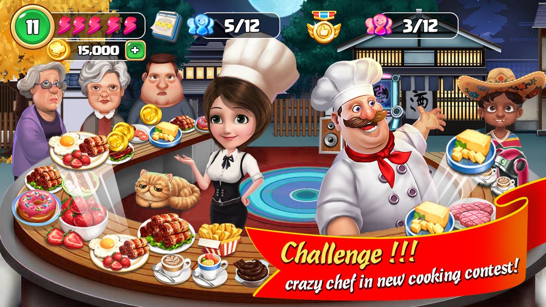Cooking Challenge - 미친 부엌 요리사 레스토랑 게임 스크린 샷