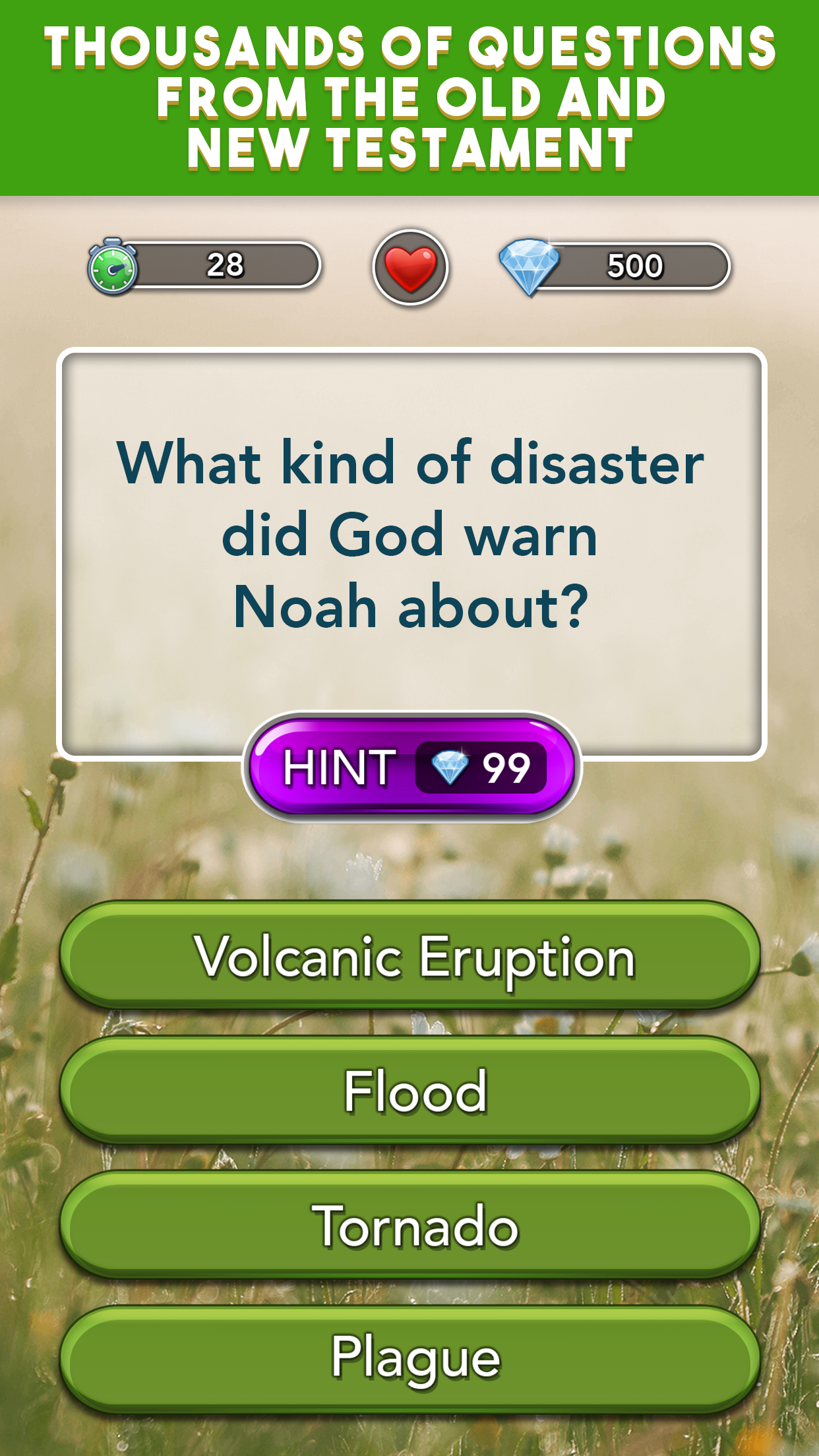 Screenshot of Daily Bible Trivia Bible Games