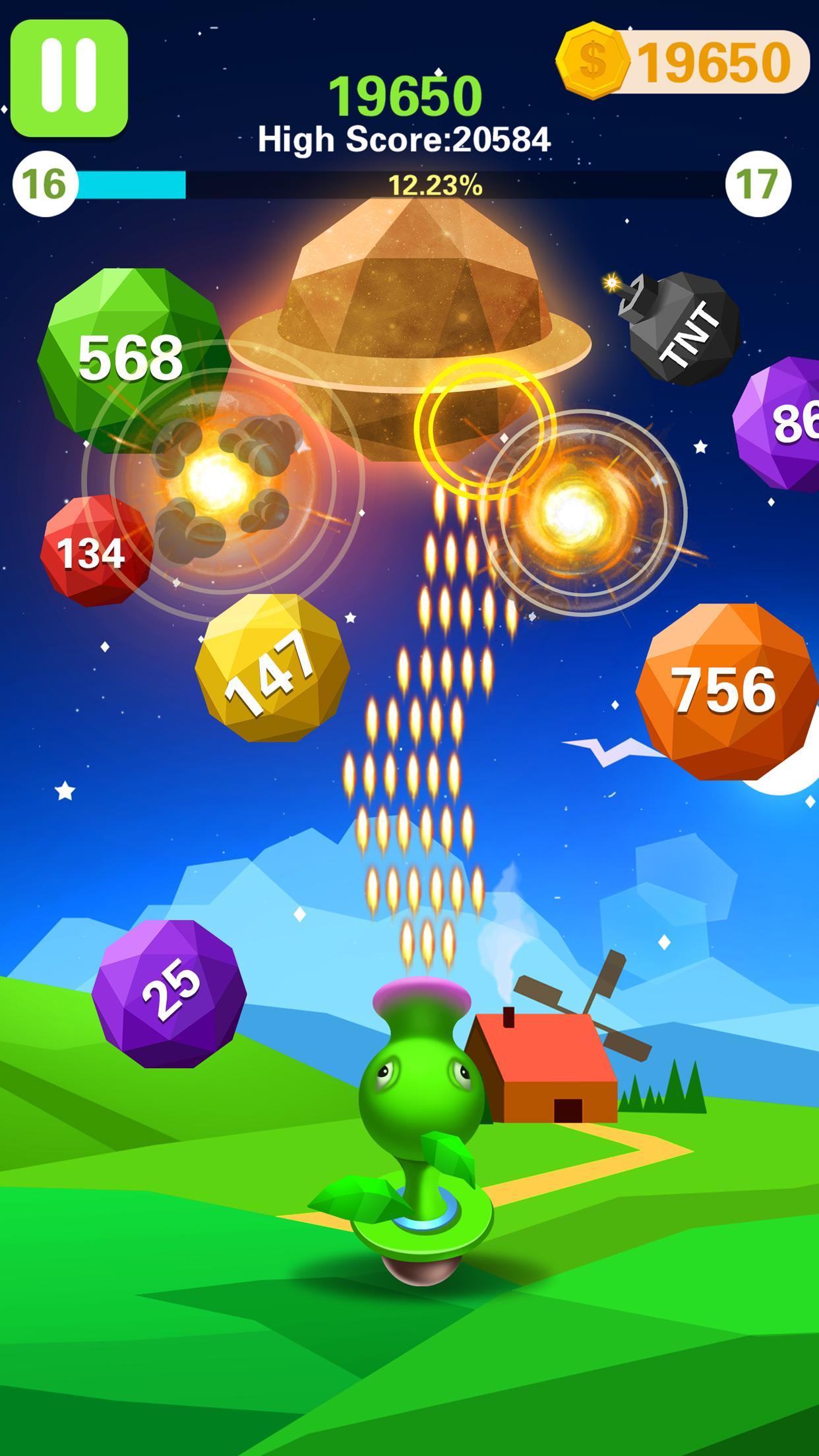 Rock Blast - Fire Ball Game Screenshot
