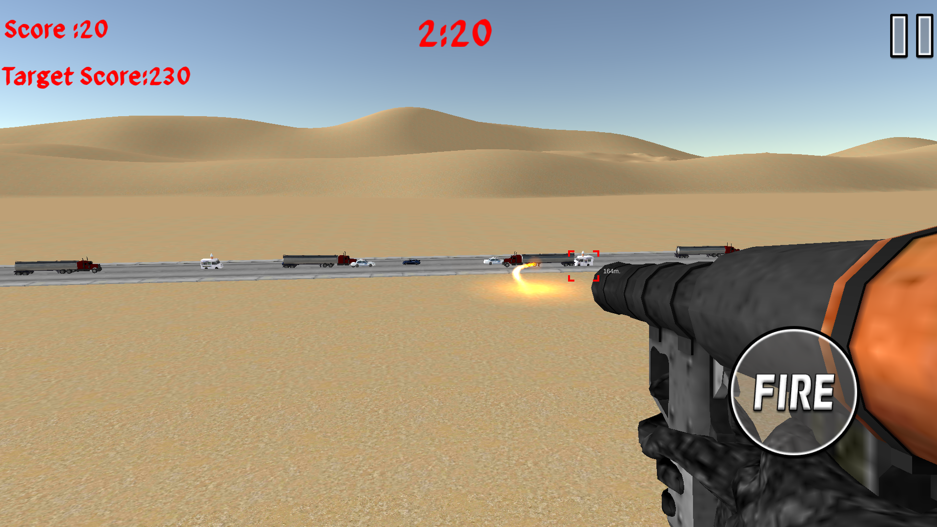 Rocket Launcher Traffic Shooter Game Screenshot