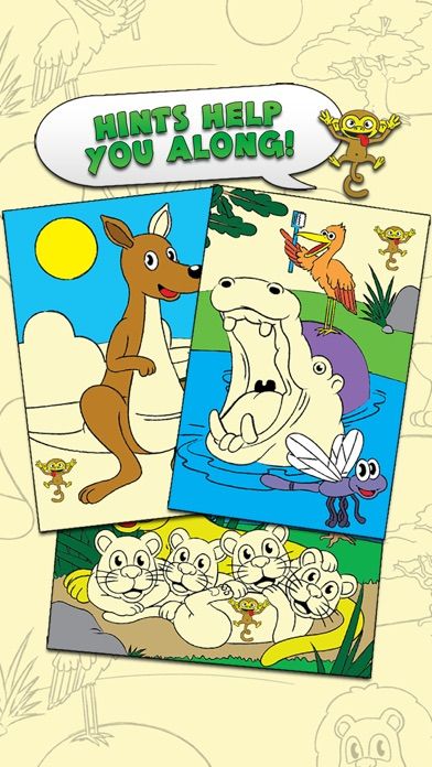 Screenshot of Coloring Animal Zoo Touch To Color Activity Coloring Book For Kids and Family Preschool Ultimate Edition