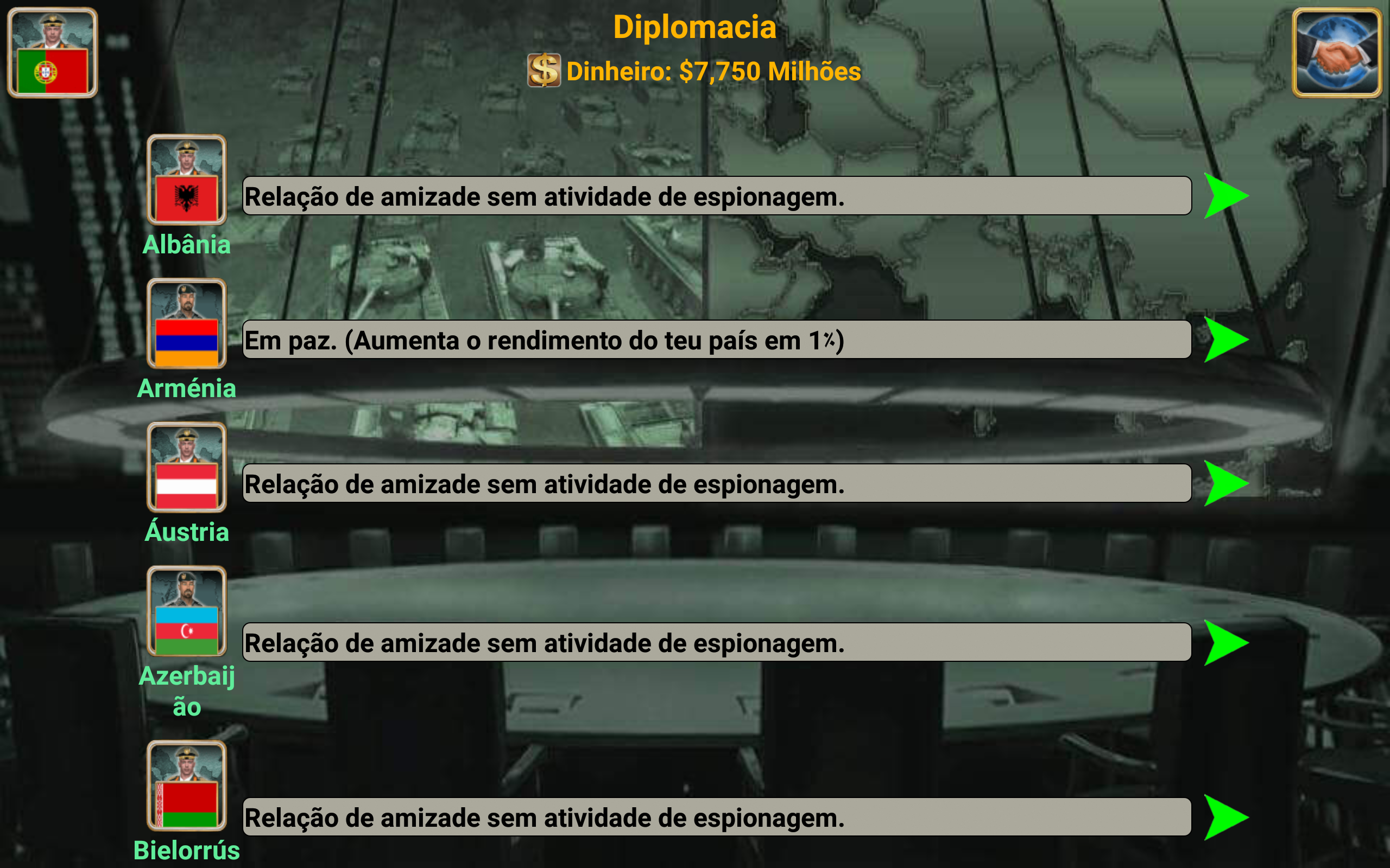 Captura de Tela do Jogo Império Europa
