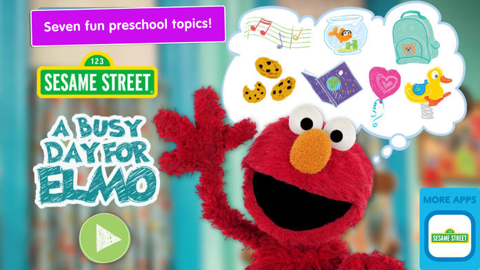 Screenshot 1 of ថ្ងៃមមាញឹកសម្រាប់ Elmo៖ ការហៅជាវីដេអូតាមដងផ្លូវ Sesame 