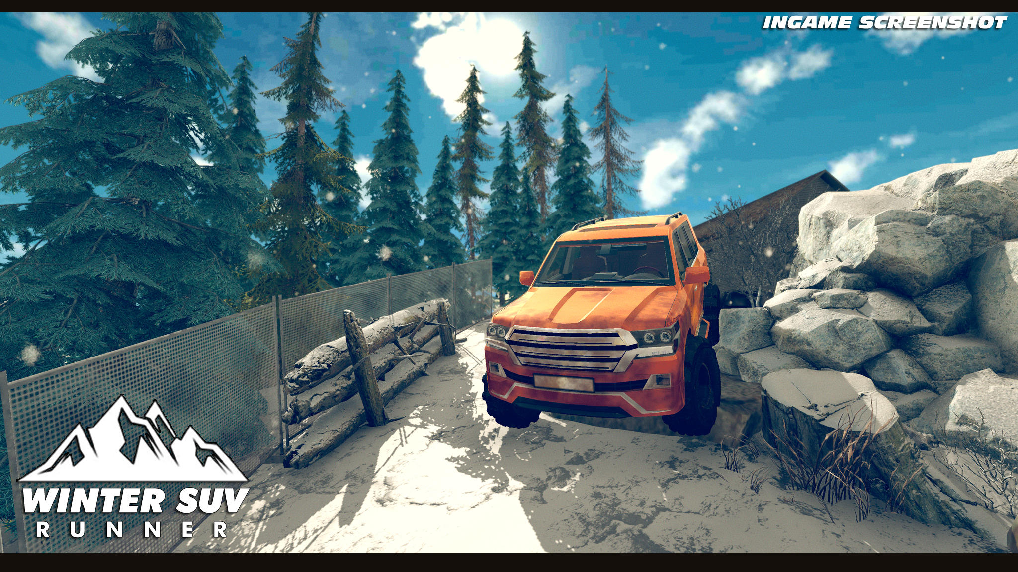 Screenshot of Winter SUV Mountains Runner