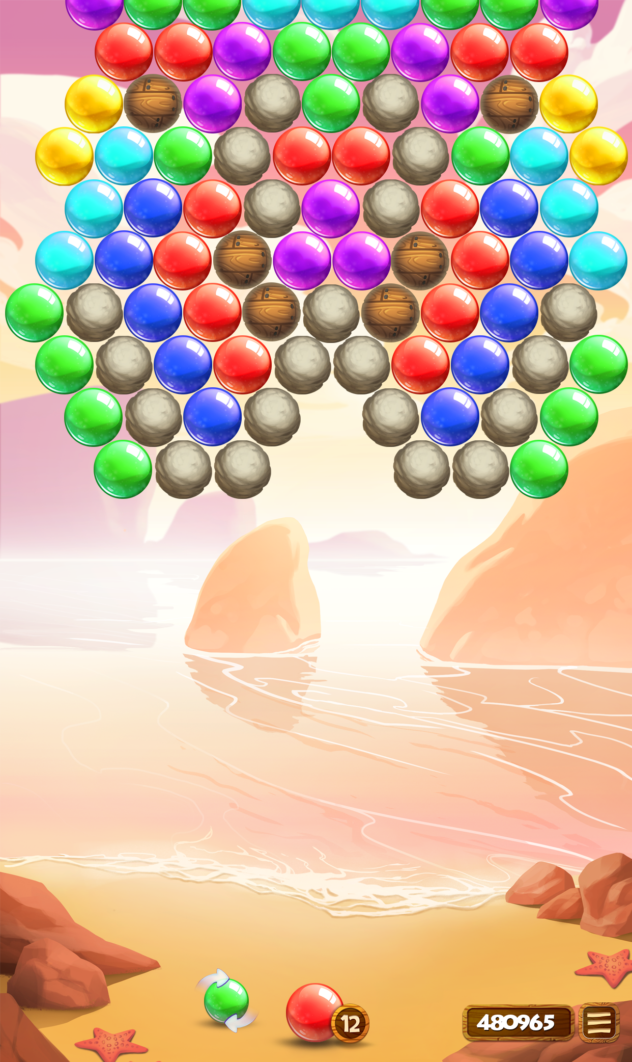 Paradise Pop Bubble Shooter Game Screenshot