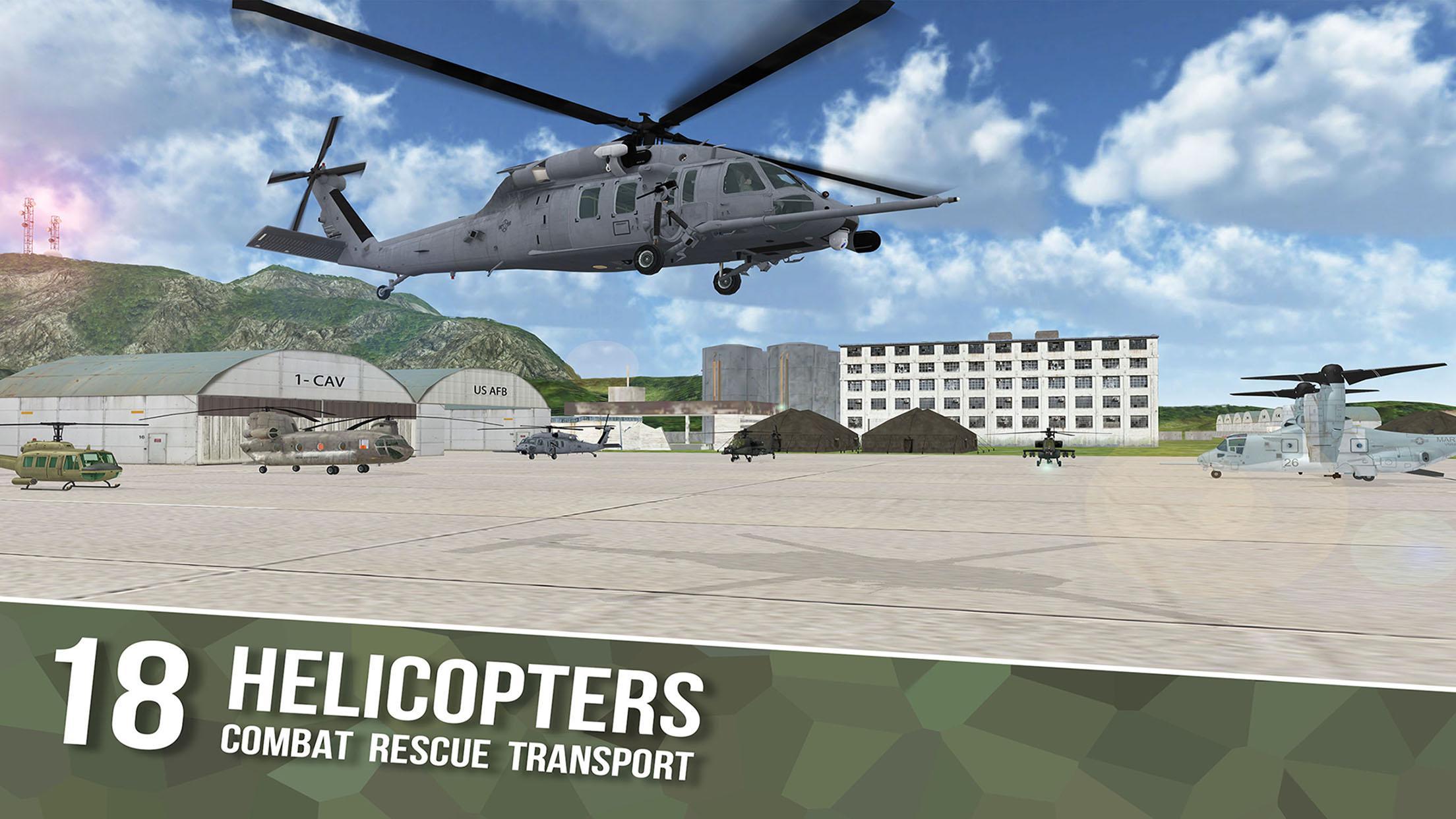 Screenshot 1 of Simulador de vôo de helicóptero 1.97