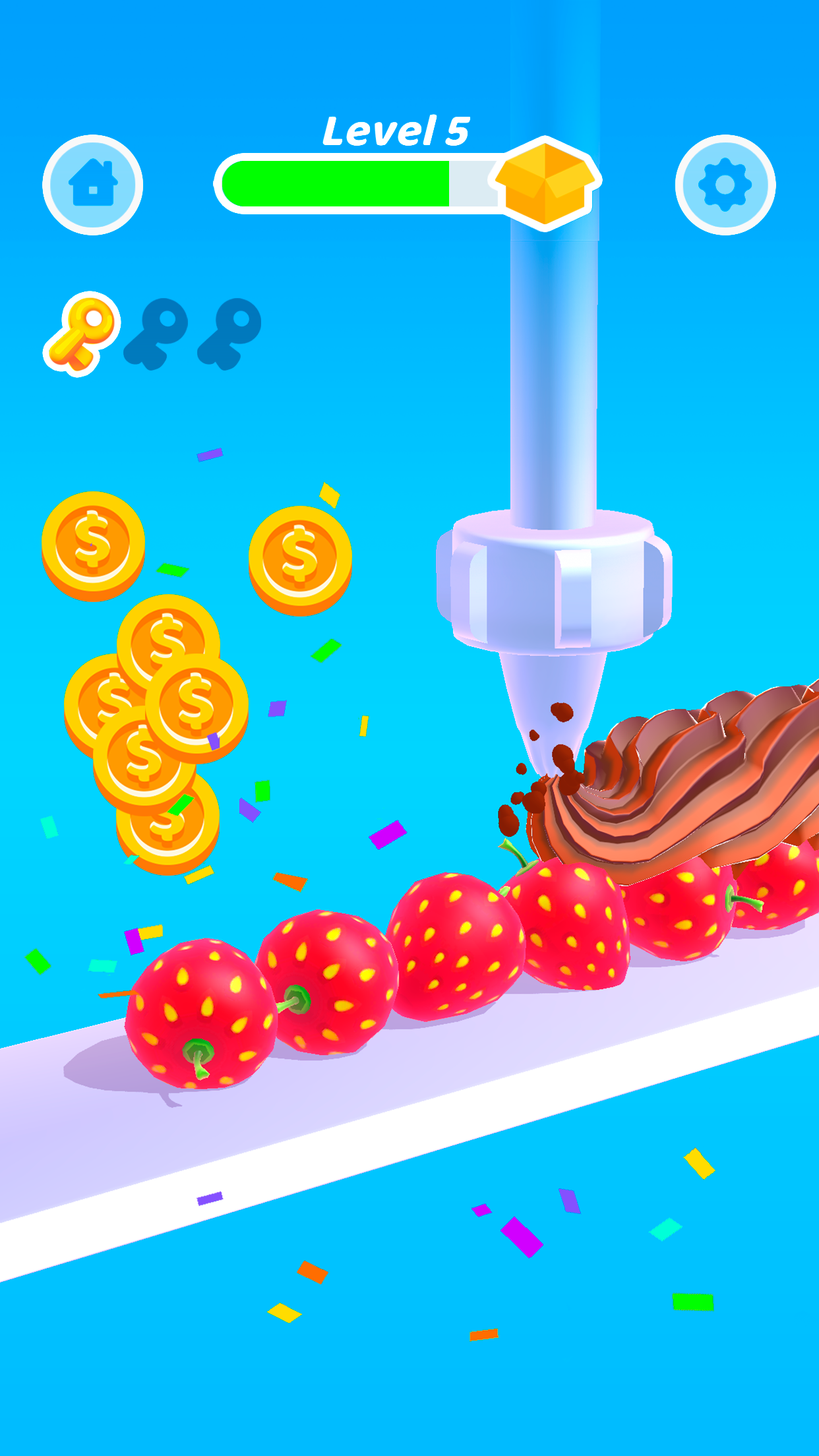 Perfect Cream: Cake Games Game Screenshot