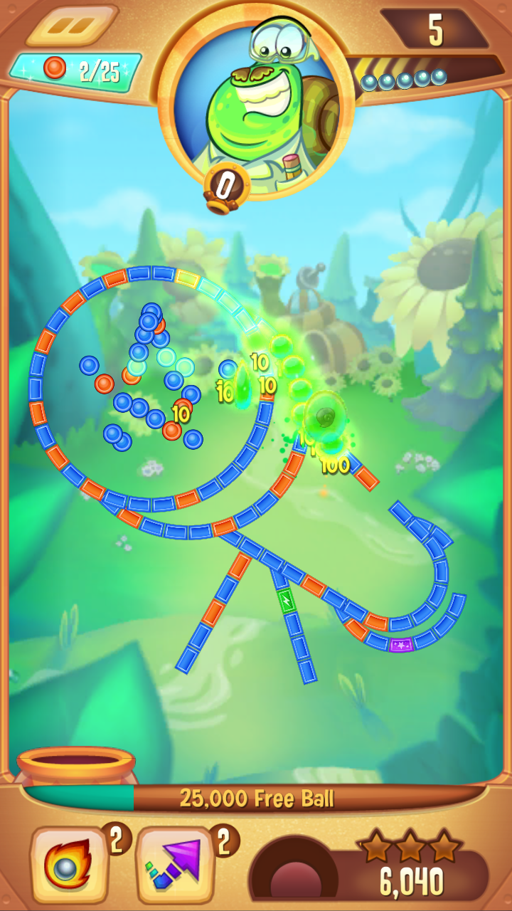 Captura de Tela do Jogo Peggle Blast