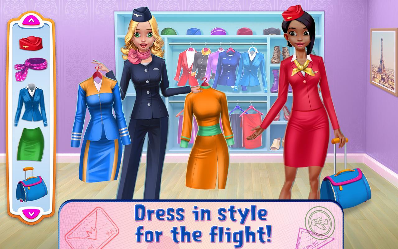 Screenshot 1 of Sky Girls - พนักงานต้อนรับบนเครื่องบิน 1.1.8