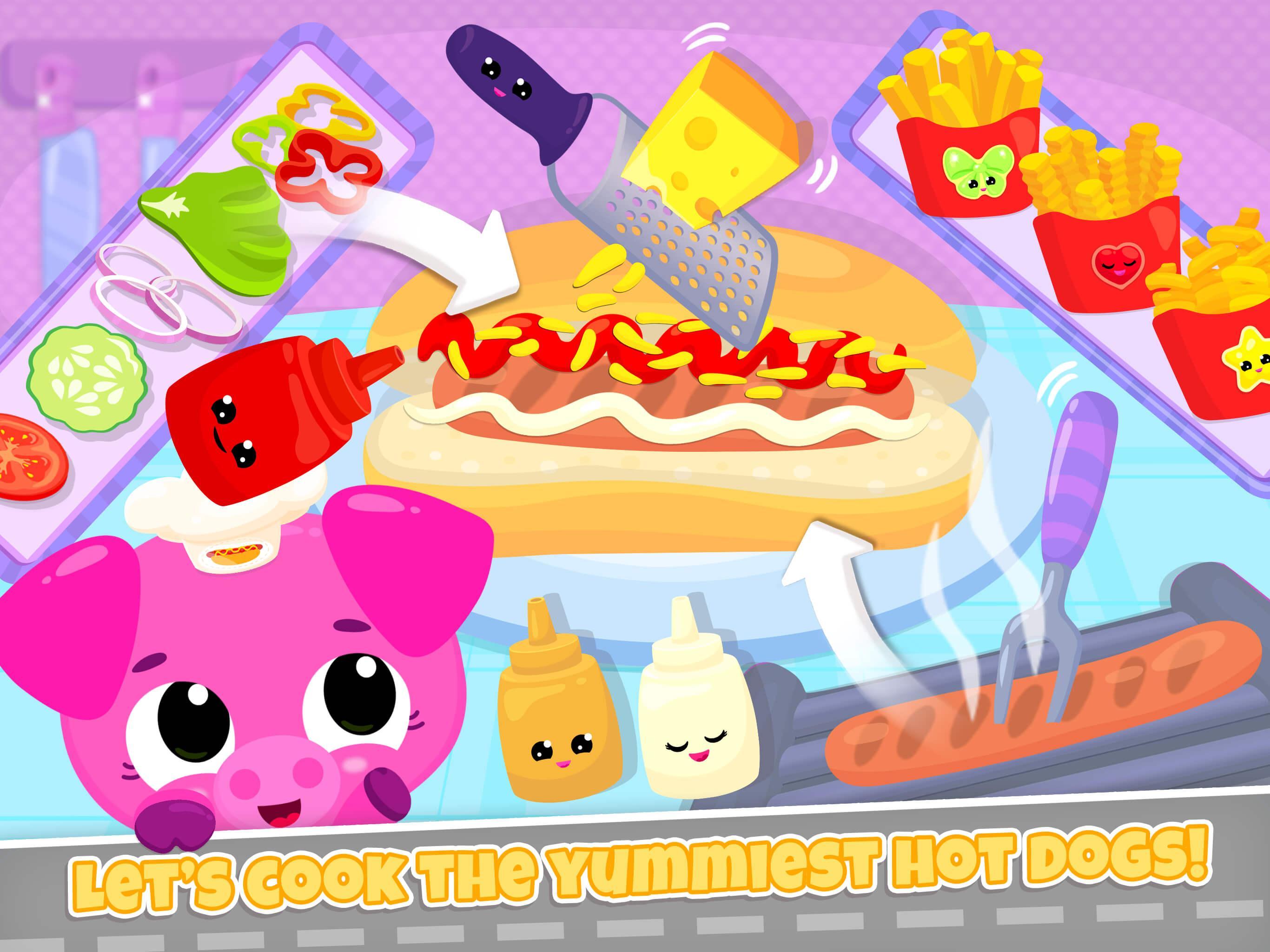 Cute & Tiny Food Trucks - Cooking with Baby Pets Game Screenshot