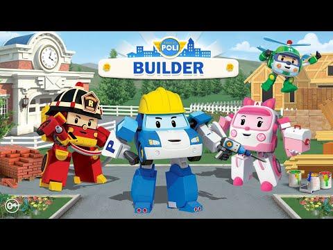 로보카폴리: 빌더 처음학교로 어린이게임! Poli Construction Game! 비디오 스크린샷