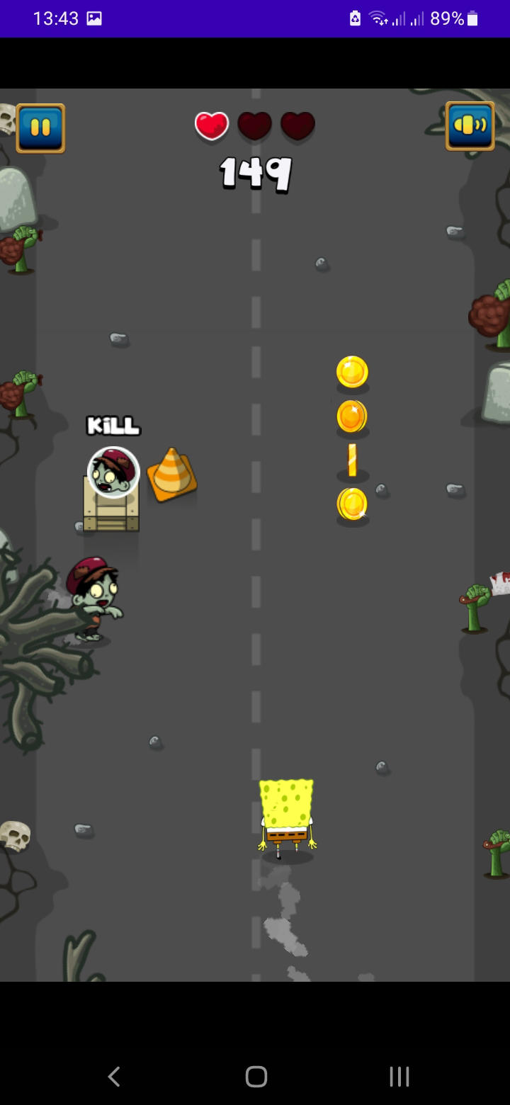 Zombie Attack Bob Game Screenshot