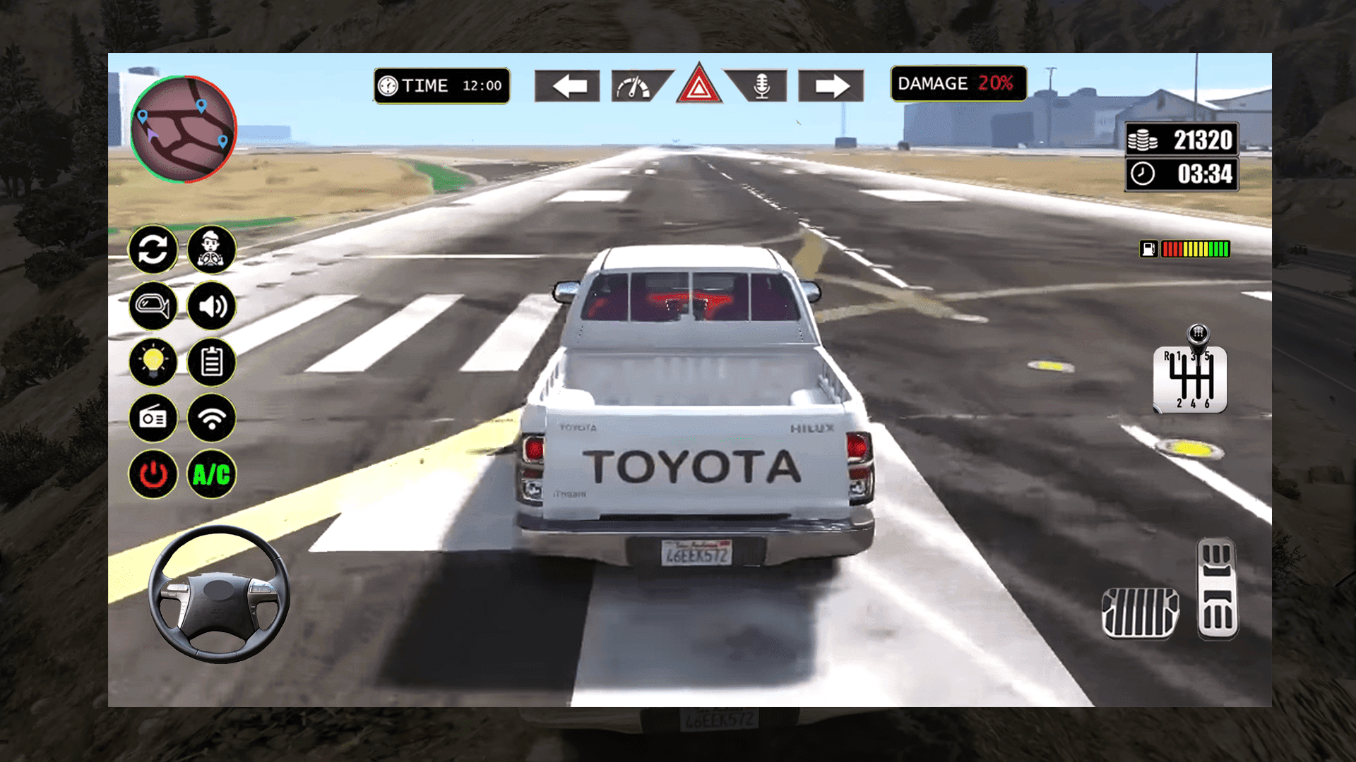 Toyota Hilux Extreme offroad Game Screenshot