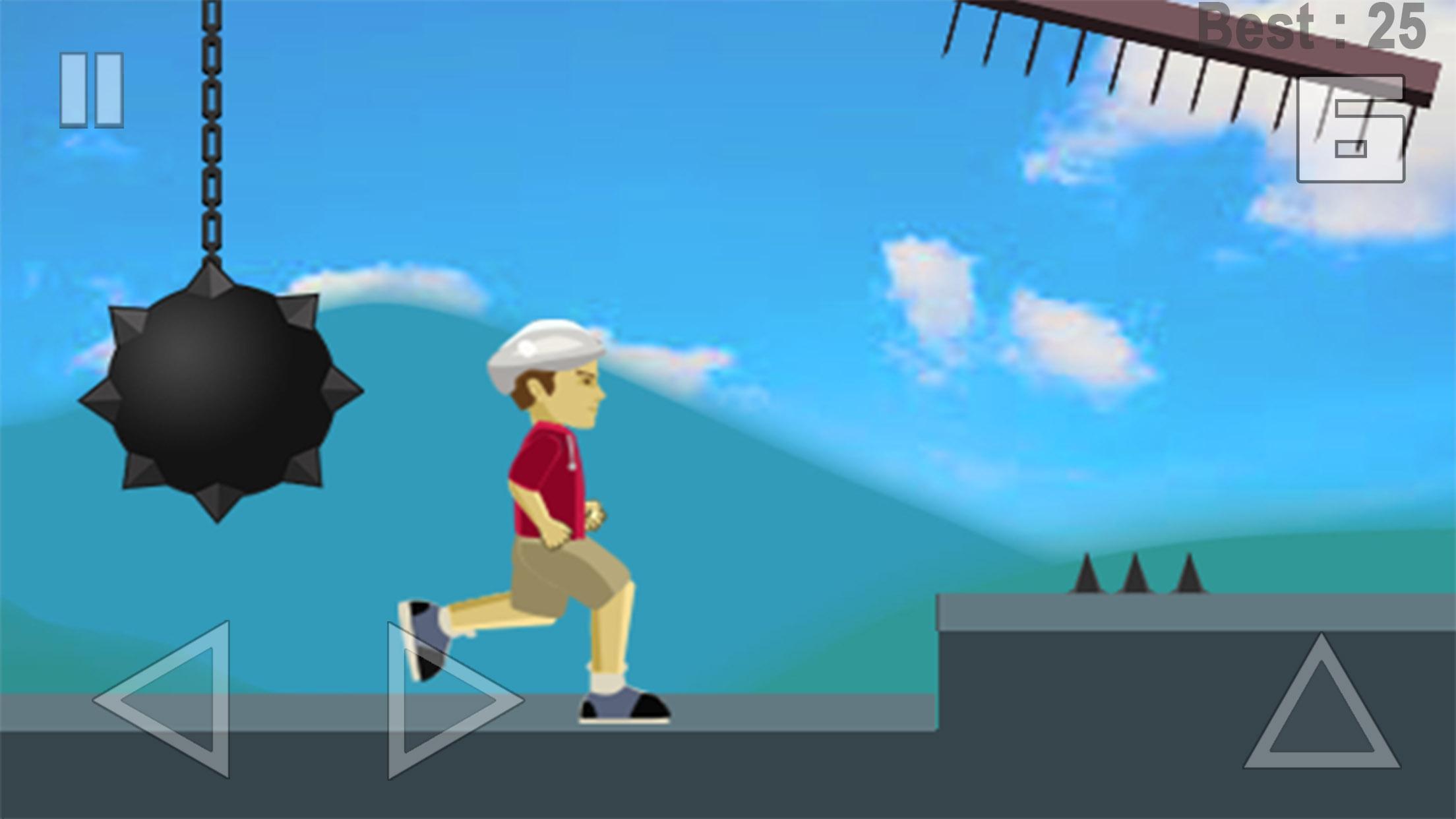 Happy Man on Racing wheels Game Screenshot