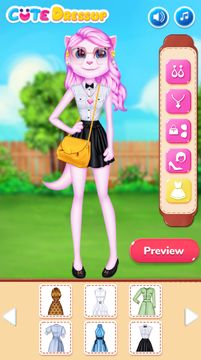 Glamorous Cat Girl Dress-Up Game Screenshot
