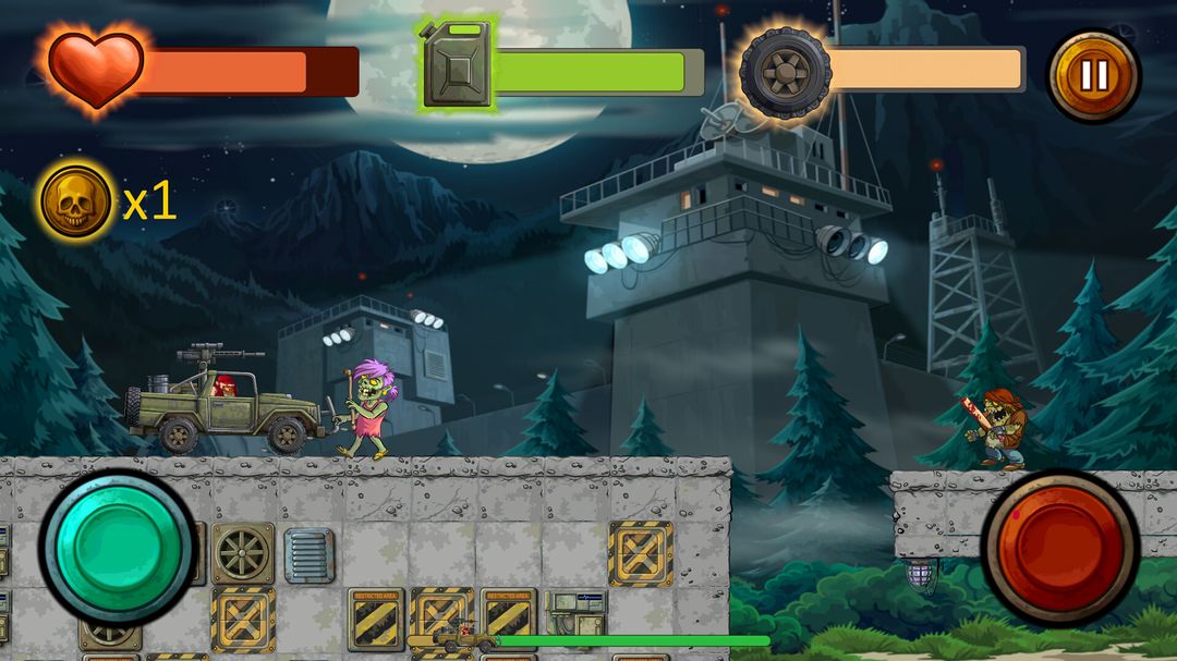 Screenshot of Guns And Wheels Zombie