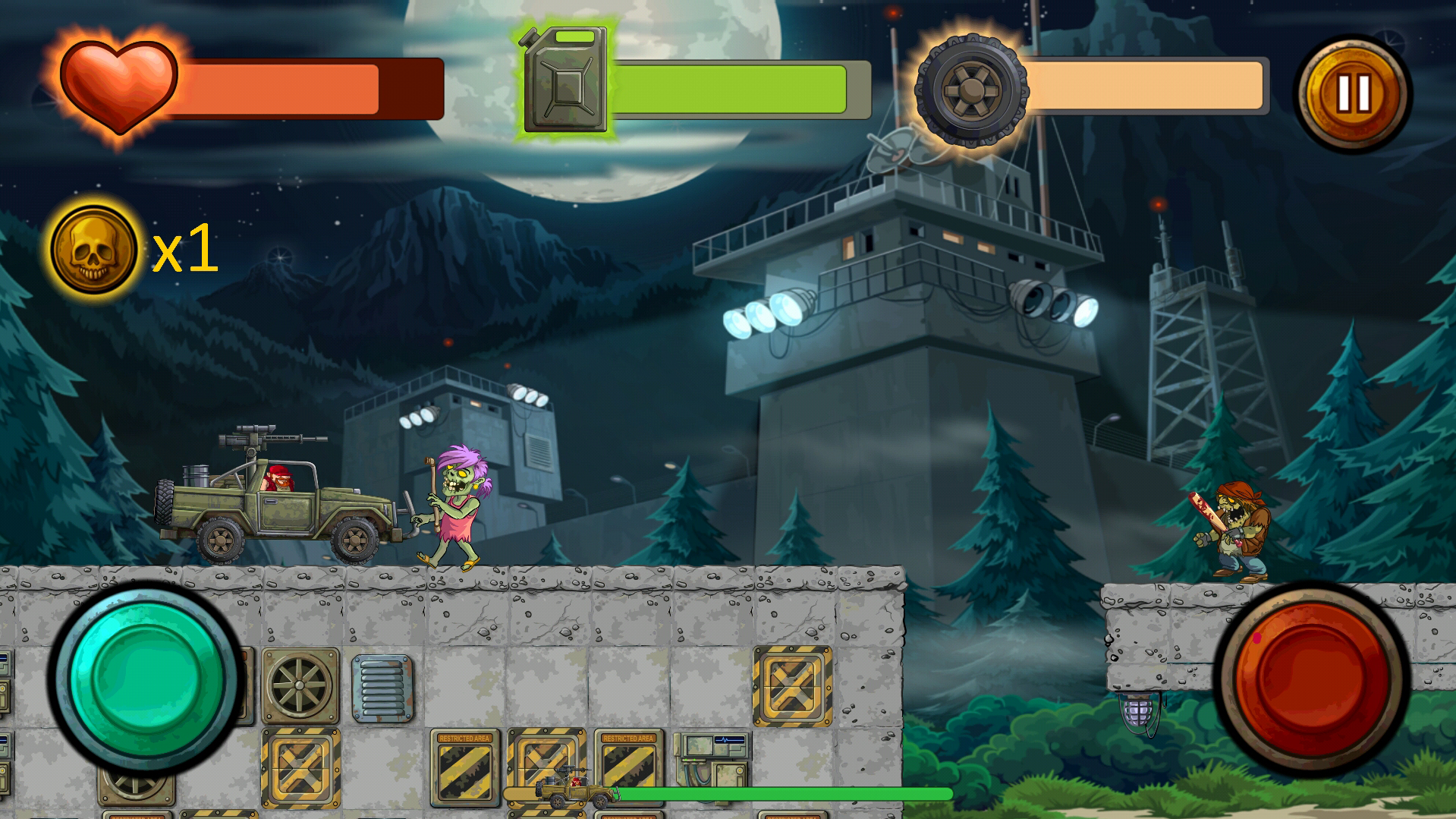 Скриншот игры Guns And Wheels Zombie