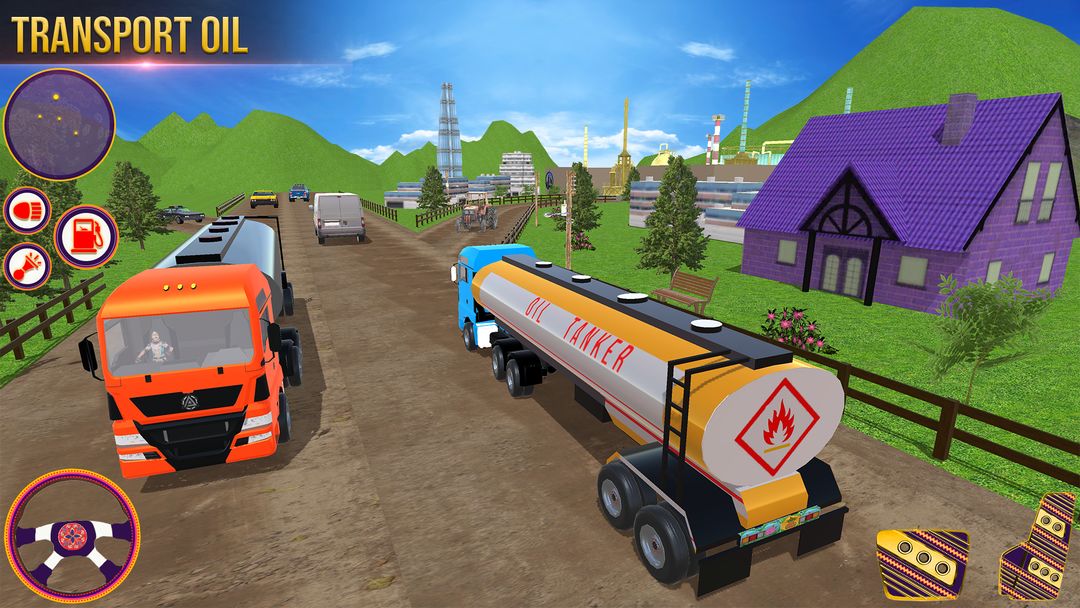 Euro Truck Games 3D Oil Tanker 게임 스크린 샷