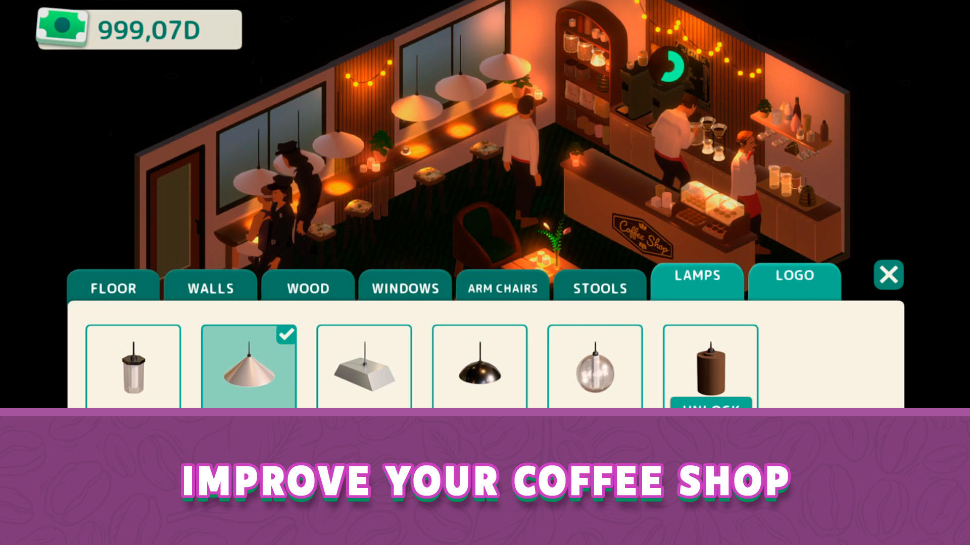 Urban Coffee Shop Game Screenshot