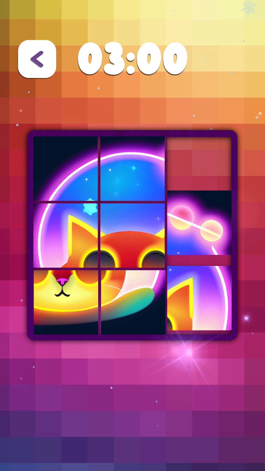 Captura de Tela do Jogo Magic Cats Sliding Tile Puzzle