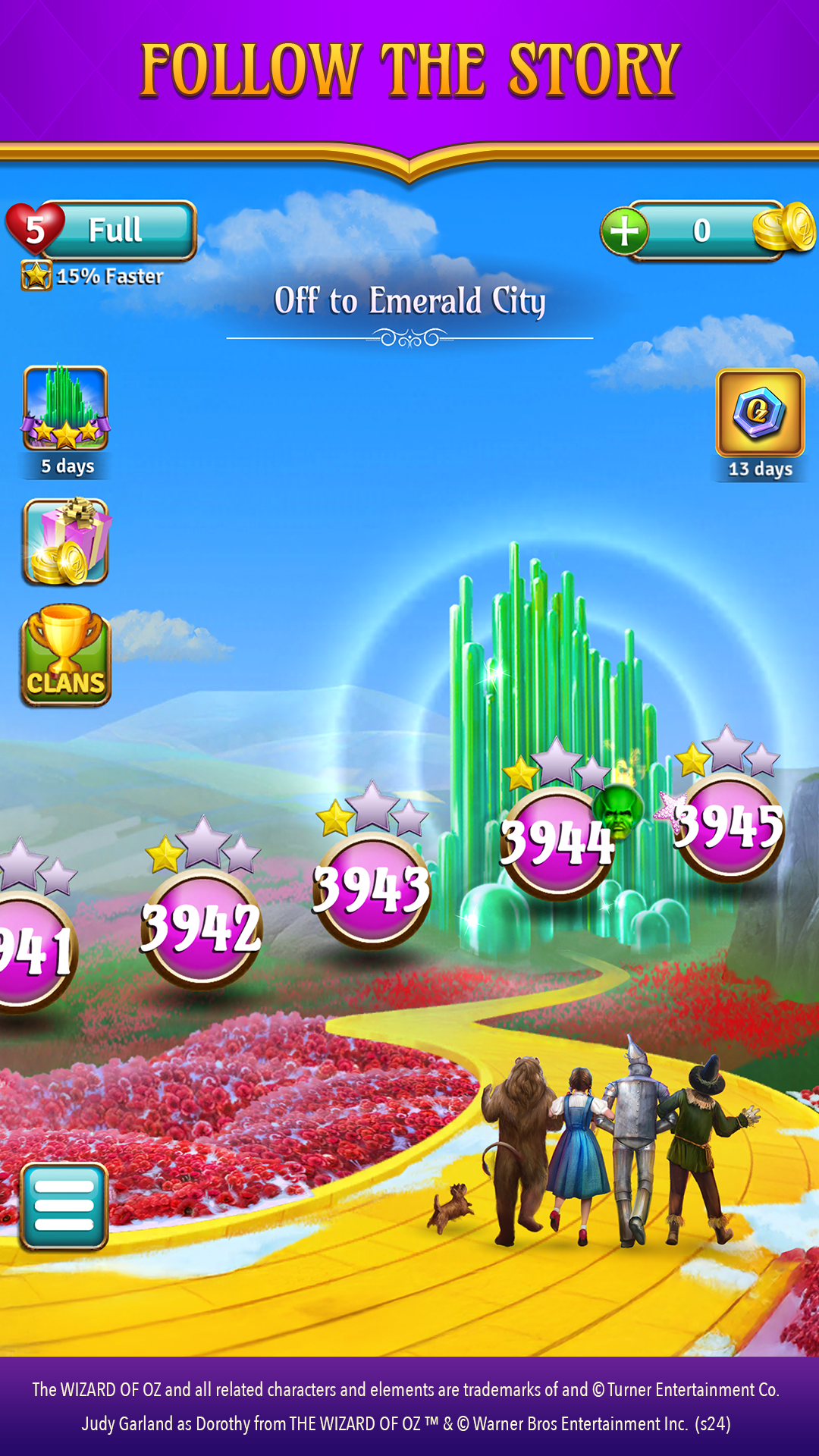 Cuplikan Layar Game The Wizard of Oz Magic Match 3
