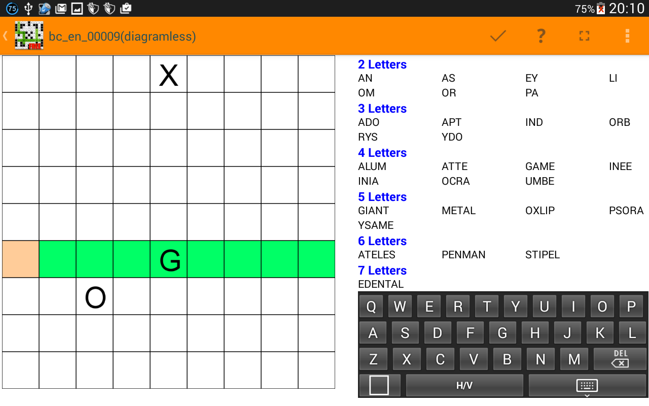 Cuplikan Layar Game Fill ins puzzles word puzzles
