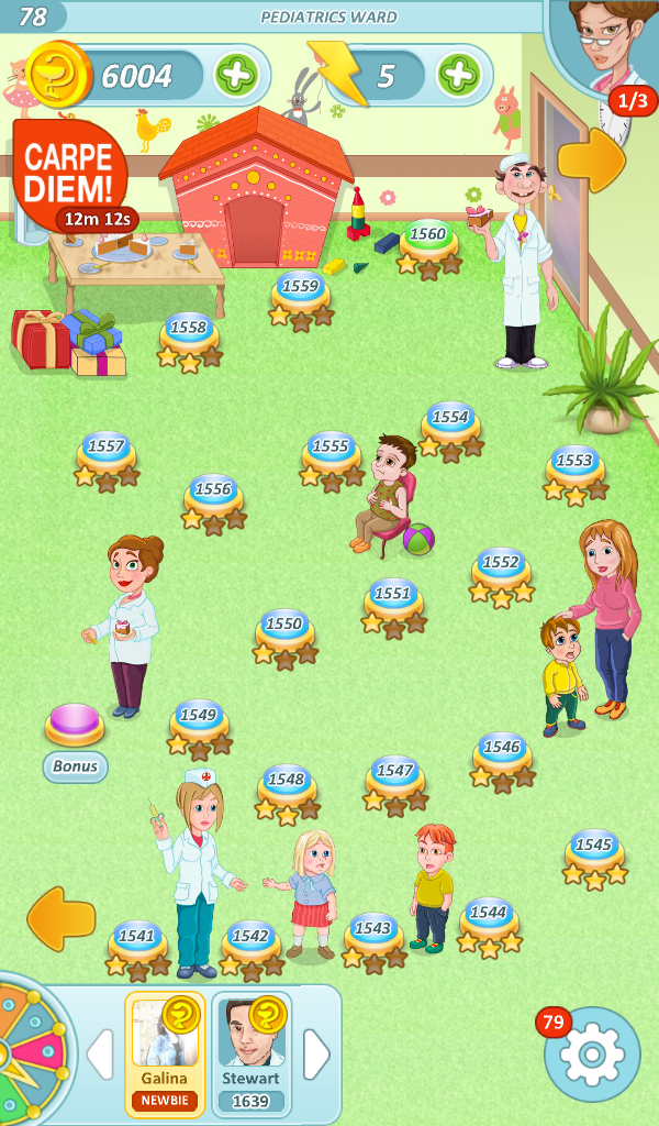 Interns: Match 3 Game Screenshot