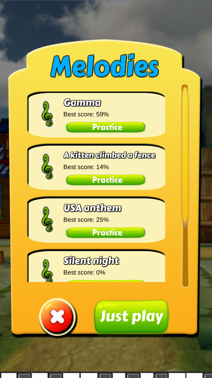 ピアノ忍者 ゲームのスクリーンショット