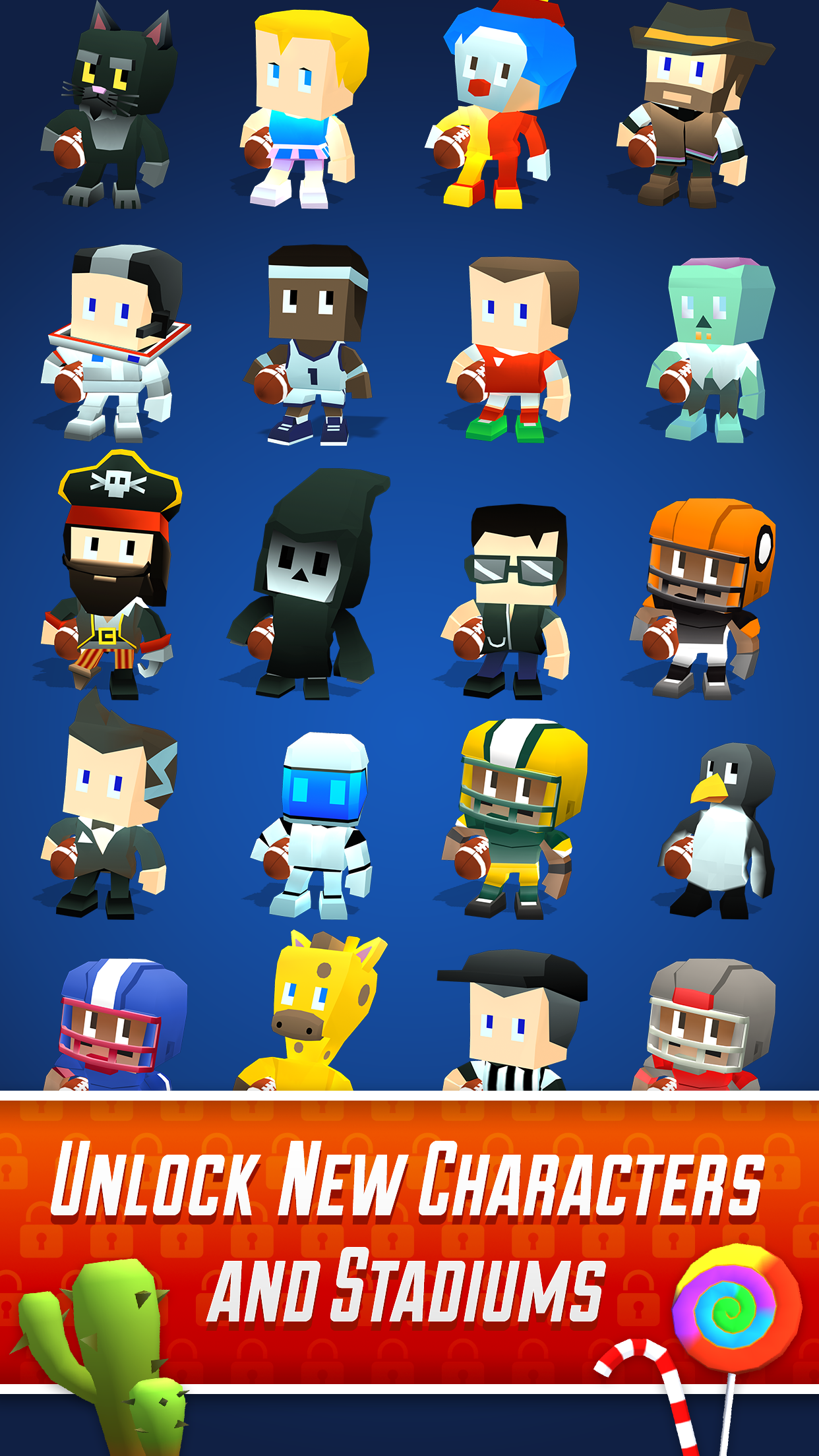 Captura de Tela do Jogo Blocky Touchdown