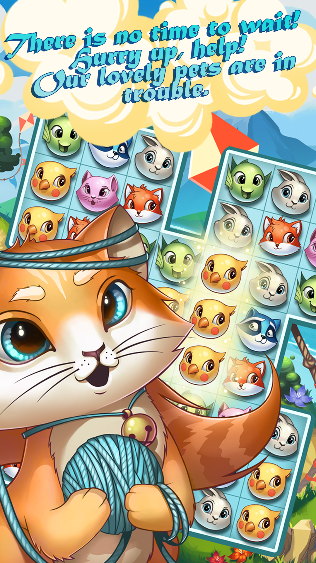 Captura de Tela do Jogo Lovely Pets: Match 3