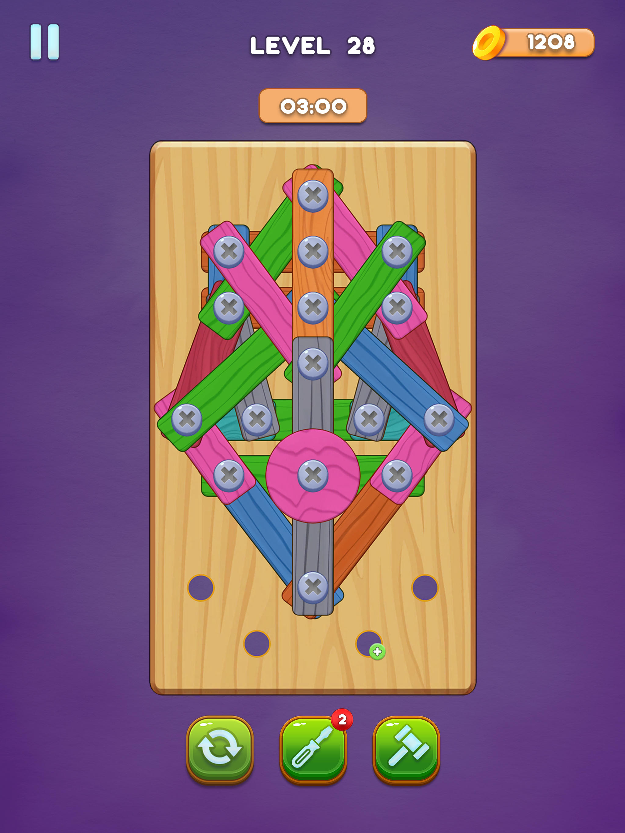 Unscrew Wood Puzzle: Screw Jam Game Screenshot