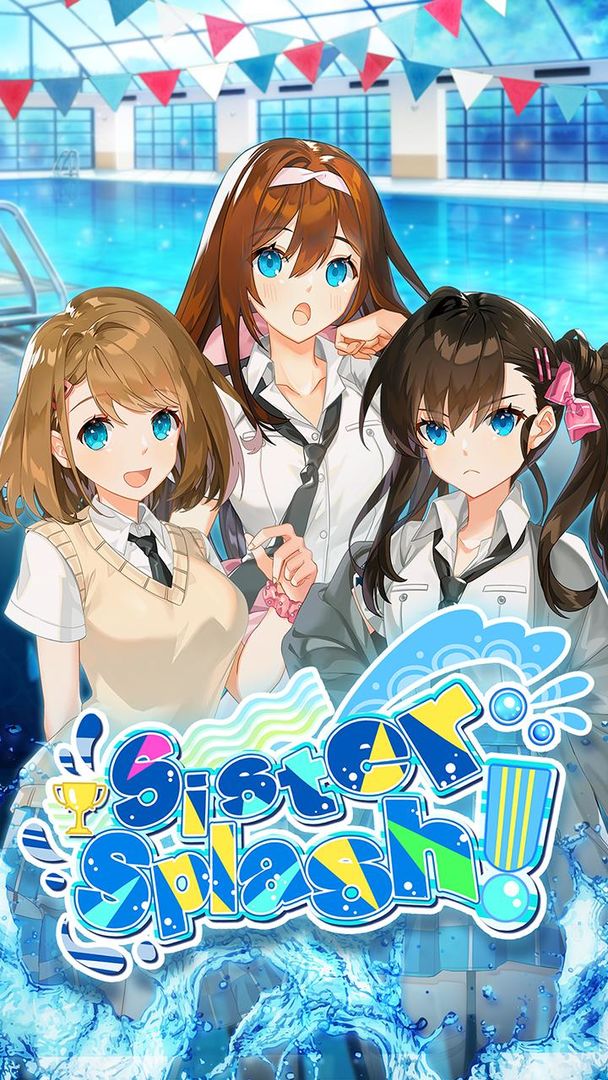 Screenshot of Sister Splash! Sexy Swimsuit Anime Dating Sim