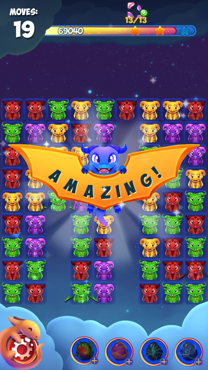 Sky Dragon Stars: Magic Match Game Screenshot