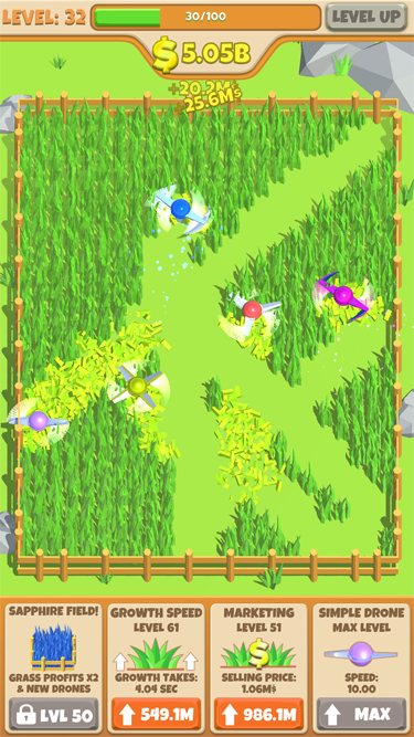 Screenshot of Idle Grass Cutter