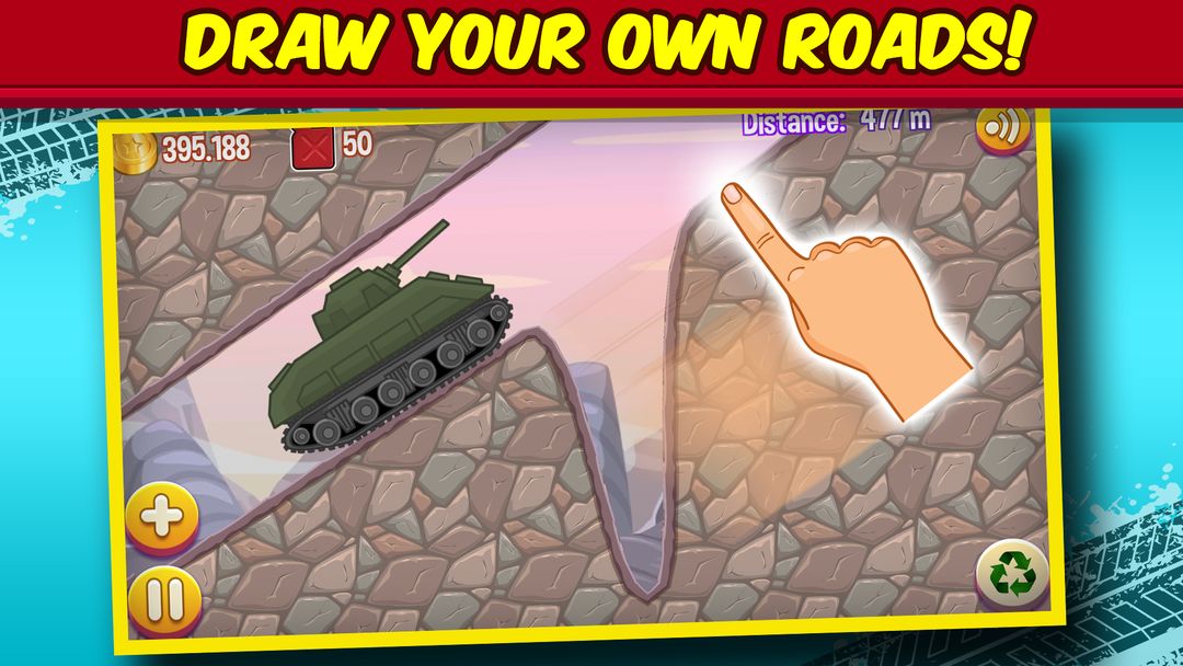 Screenshot of Road Draw Climb Your Own Hills