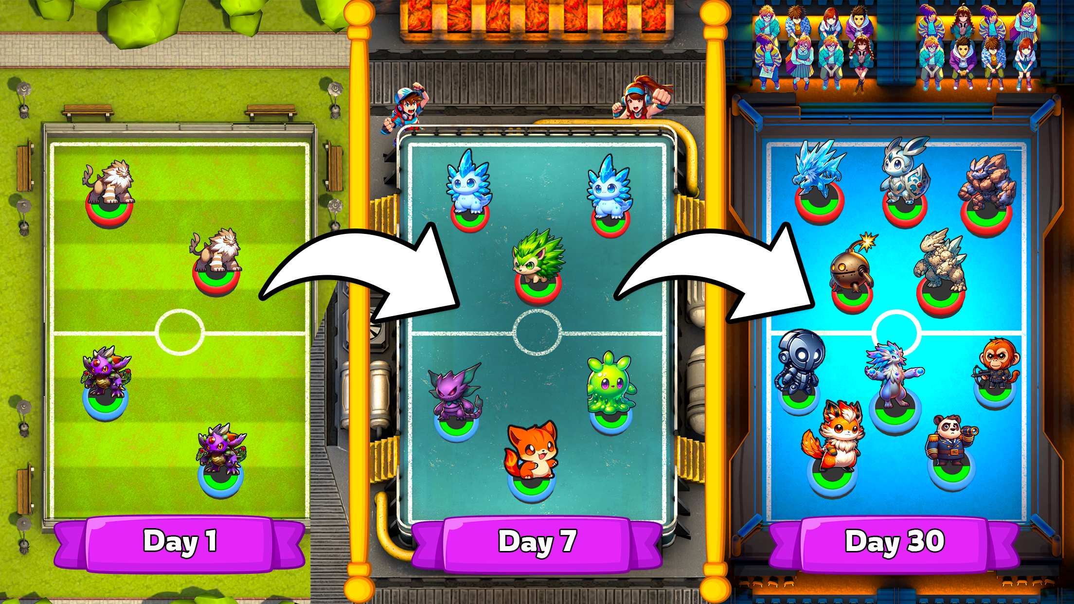 1 v 1 Puck Mon Monster Battles Game Screenshot