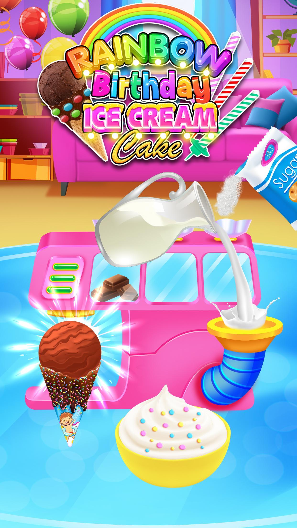 Rainbow Glitter Birthday Cakes 게임 스크린샷