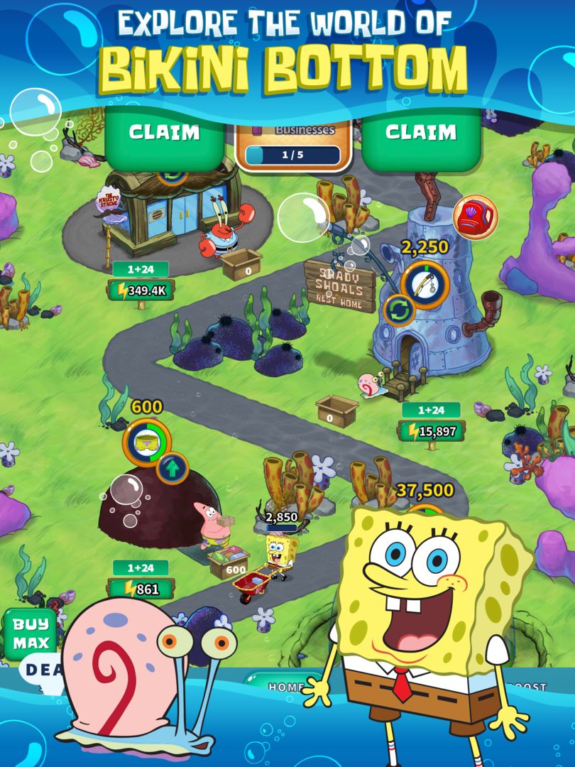 SpongeBob’s Idle Adventures screenshot game