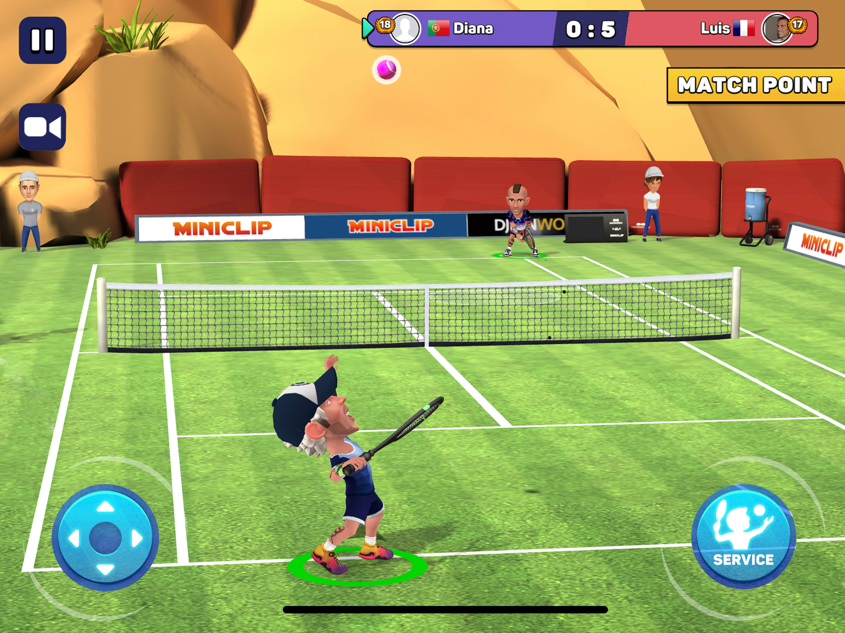 Mini Tennis ゲームのスクリーンショット