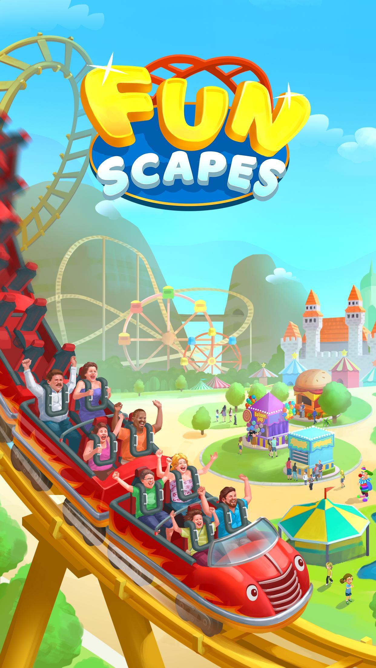Screenshot 1 of Funscapes: A Theme Park Game with Match 3 Puzzle 1.4.473