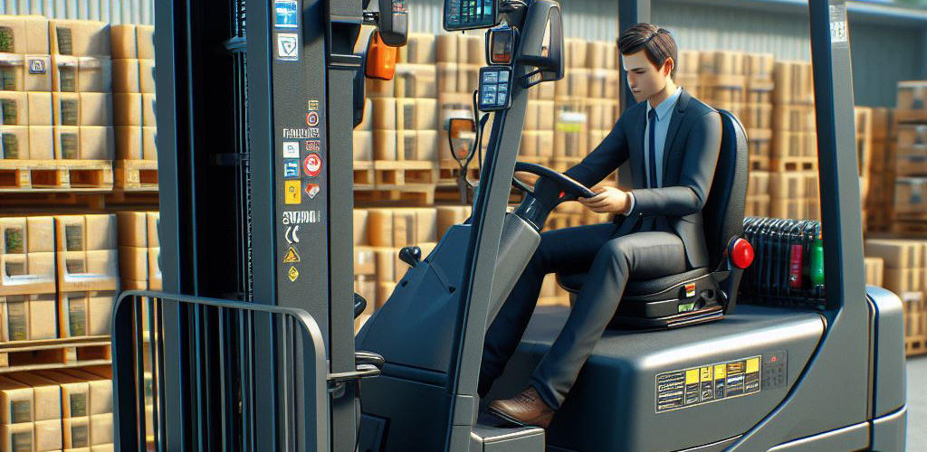 Screenshot dari video Factory Forklift Simulator 24