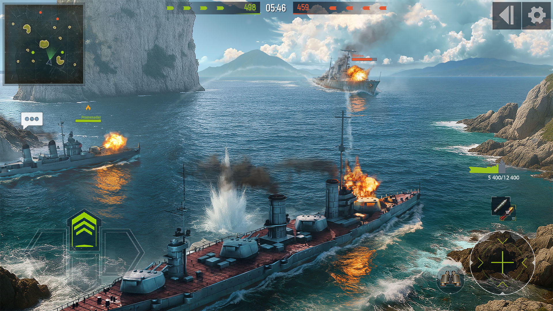 Navy War: Battleship Simulator Game Screenshot