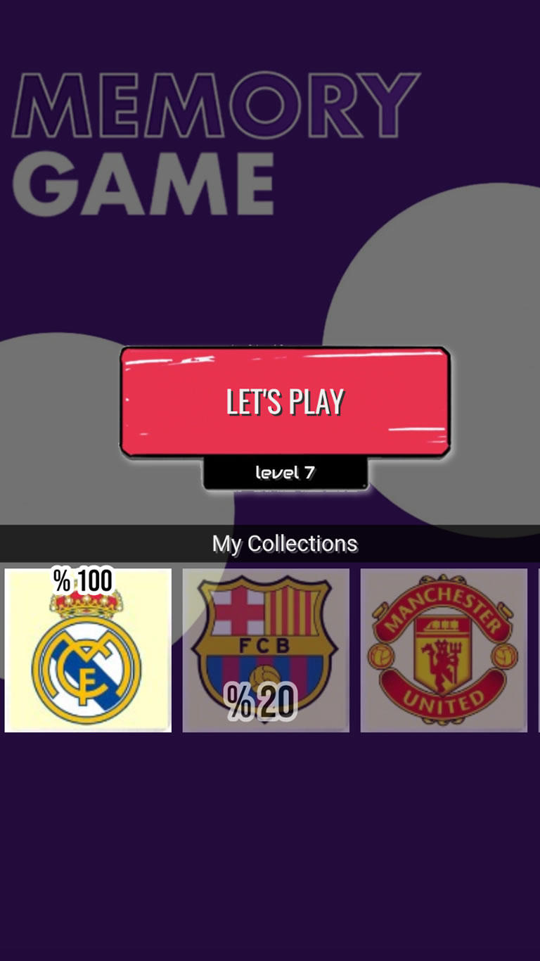 Memory Game: Football Teams Game Screenshot