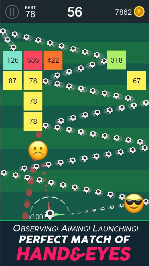 Screenshot of Soccer vs Block 2018-Bricks&Paint Ball Puzzle!